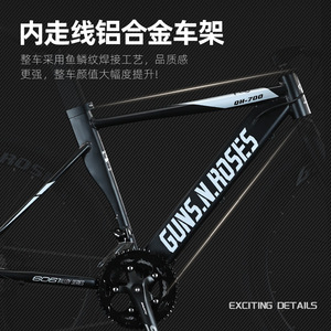 Aluminum Alloy Road Bike 700c 18 Speed Internal Cable Routing Rigid <b>Frame</b> Standard Type - Product Image 5