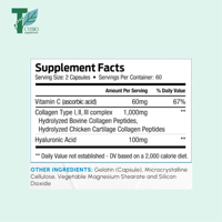 Comprimés de collagène avec acide hyaluronique + vitamine C |   Compléments de collagène hydrolysé pour femmes ou hommes |   Capsules de collagène multiples
