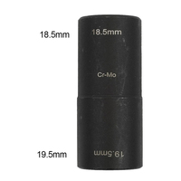 Outil de démontage d'écrous de roue à clé réversible, Kit de démontage de verrous de roue 3 pièces, Extracteur d'écrous de roue à entraînement 1/2 pouce, Jeu de douilles extractrices 18,5-21,5 mm
