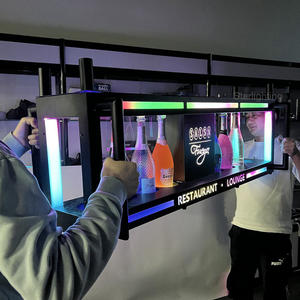 Télécommande Sept Couleurs Flash lueur Noir Métal Huit Bouteilles de <span class=keywords><strong>champagne</strong></span> Présentoirs Led Présentateur de Bouteilles bar Articles de Fête - Product Image 2