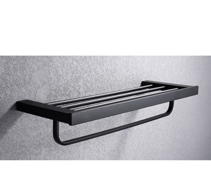 Hongdec <span class=keywords><strong>Barre</strong></span> <span class=keywords><strong>de</strong></span> <span class=keywords><strong>serviette</strong></span> <span class=keywords><strong>de</strong></span> <span class=keywords><strong>bain</strong></span> fixe moderne en acier inoxydable noir mat <span class=keywords><strong>pour</strong></span> <span class=keywords><strong>salle</strong></span> <span class=keywords><strong>de</strong></span> <span class=keywords><strong>bain</strong></span> 50-60 cm - Product Image 1
