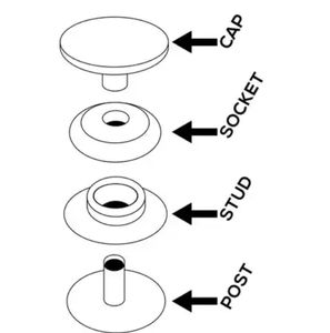 ตะขอสแน็ปฝาปิดสแตนเลส10มม. & 15มม. - Product Image 4