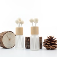 Diffuseur de parfum à roseaux, bouteilles d'aromathérapie, bouteille de diffuseur d'aromathérapie avec couvercle en bois