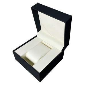 Caja de Reloj de Lujo con Logotipo Personalizado, Caja de Regalo de Reloj de Plástico Negro con Interior de Cuero PU para Viajes - Product Image 3