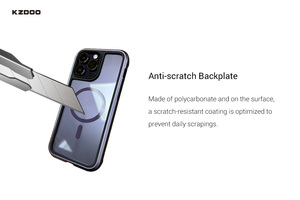 KZDOO Une nouvelle génération MagAres TPU PC métal aluminium cadre aimant charge sans fil <span class=keywords><strong>coque</strong></span> de téléphone en métal pour <span class=keywords><strong>iphone</strong></span> <span class=keywords><strong>14</strong></span> <span class=keywords><strong>pro</strong></span> <span class=keywords><strong>max</strong></span> - Product Image 4