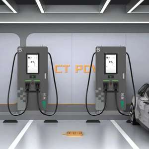 BENY Station de recharge de voiture électrique commerciale à écran de 21 pouces, 60 kW, 120 kW, 240 kW, IP55, chargeur rapide DC pour flotte et camion - Product Image 1