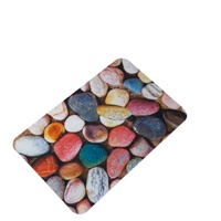 Tapis de porte entièrement à rayures, PVC, absorbant, lavable, sans découpe, impression