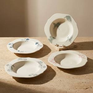 Assiette de petit-déjeuner en <span class=keywords><strong>porcelaine</strong></span> florale vintage <span class=keywords><strong>française</strong></span>, plat de service irrégulier de luxe léger pour desserts et gâteaux, <span class=keywords><strong>vaisselle</strong></span> compatible micro-ondes - Product Image 4