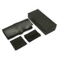 Ensemble d'emballage personnalisé pour lunettes : Étui en cuir PU, chiffon doux et sac, boîtes portables de haute qualité avec logo personnalisé pour lunettes de soleil