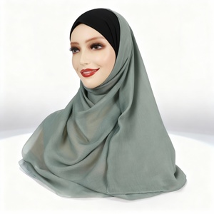 Léger élégant imprimé personnalisé fauve premium polyester respirant hijab pour les femmes musulmanes - Product Image 1