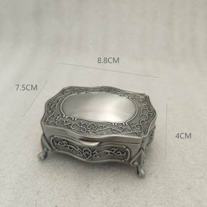 Прямоугольная Оловянная Золотая Серебряная шкатулка для ювелирных изделий - Product Image 2