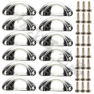 Furniture Handle Oval Iron Drawer Pull 82mm Retro Traditional Style Durable Cabinet Hardware - Product Image 3