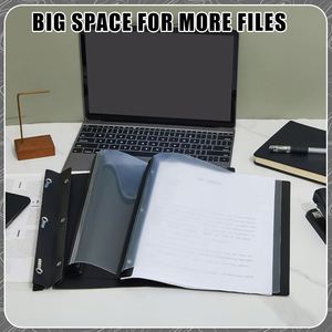 Factory Wholesale <b>A4</b> Size Filing Products Clear <b>File</b> Report Covers 3 Prongs <b>A4</b> Black PP Plastic <b>File</b> Folder for Office - Product Image 3
