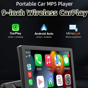 Taşınabilir araç dvd oynatıcı oyuncu 720P çözünürlük 9 inç carplay ekran telefon kablosuz bağlantı carplay navigasyon araba ekran - Product Image 2
