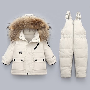 Vestes d'hiver pour enfants tendance 2022, salopettes chaudes pour filles en bas âge, manteaux en duvet pour bébés garçons de 0 à 4 <span class=keywords><strong>ans</strong></span>, ensemble de vêtements en duvet pour enfants -30 - Product Image 2