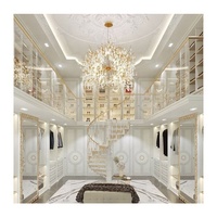 Armoire de rangement modulaire en bois blanche pour chambre à coucher, hôtel, dressing