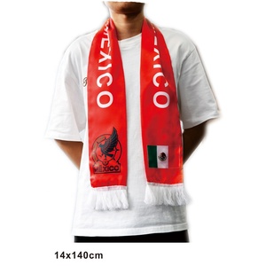 Bán buôn tùy chỉnh Mexico in ấn bóng đá cổ vũ sản phẩm người hâm mộ Mexico cờ khăn tua chiếc khăn khăn choàng - Product Image 2