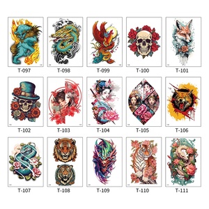 Adesivi per <span class=keywords><strong>Tatuaggi</strong></span> Temporanei, Immagini di Lupo, Orso, Tigre, Totem Colorati, Impermeabili, Personalizzabili, per Braccio e Corpo, Arte su Carta per Adulti, Uomini e Donne - Product Image 5