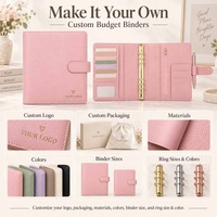 Agenda Hongbo Luxe A5, 39 couleurs, cuir grainé A5, 6 anneaux dorés, personnalisation disponible, poche pour documents