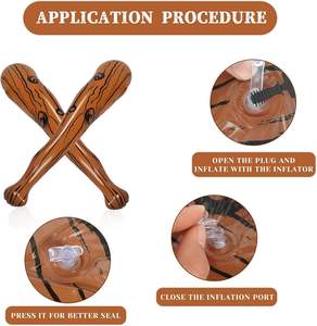 <b>Inflatable</b> Baseball Bat Toy Soft PVC Air Bat for Party Games <b>Costumes</b> Photo Props Carnival Supplies | Made in Indonesia - Product Image 3