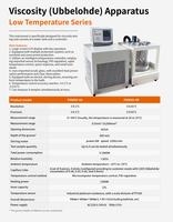 Viscosímetro Cinemático Ubbelohde de Venta Directa de Fábrica, Probador de Viscosidad para Baño de Baja Temperatura ASTM D445, Equipo de Laboratorio Digital