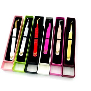 Pince à épiler pointue pour sourcils à pointe dorée avec logo personnalisé de qualité supérieure Vente en gros en acier enduit de poudre durable - Product Image 3