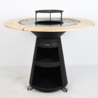 Fournitures de jardin : Barbecue d'extérieur robuste, brasero, plancha, foyer avec grille à bûches pour patio et jardin