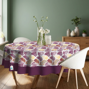 60-Inch Floral Patterned Woven Fabric Cover Modern Waterproof Oilproof Cotton Printed <b>Tablecloth</b> Home Decor Outdoor <b>Parties</b> - Product Image 2
