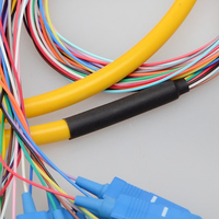 Pigtail de Fibra Óptica Monomodo de 24 Hilos con Cubierta de PVC/LSZH, Conectores SC/FC/LC Codificados por Color para FTTH, 1 Año de Garantía