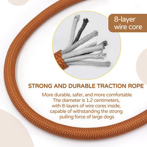 Prodotti di tendenza Etsy 2024 di lusso al guinzaglio per cani e caffè marrone corda per guinzaglio per cani pesante da corsa popolare guinzaglio per cani in poliestere lungo - Product Image 3