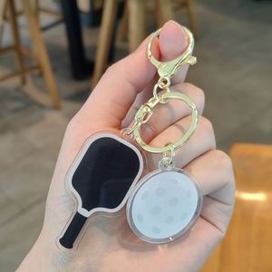Porte-clés de pickleball sans bords, design mignon et mini, motif personnalisé, cadeau sportif, nouveauté très prisée - Product Image 2