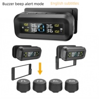 Sensor TPMS Universal Nirkabel dengan Layar LCD Tenaga Surya, Pencocokan Cepat Tanpa Pemrograman, TPMS Eksternal Universal untuk Mobil