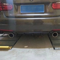 Diffuser Belakang Serat Karbon untuk BMW Seri 3 F30 MTECH Permukaan Epoxy Poles Tinggi Perekat Lem Pemasangan Sekrup Dual Single