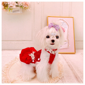 Vestido de Lujo para Perro, Vestido Formal de Princesa para Maltese, Bichón Frisé y Yorkshire Terrier, con Diseño Floral - Product Image 2