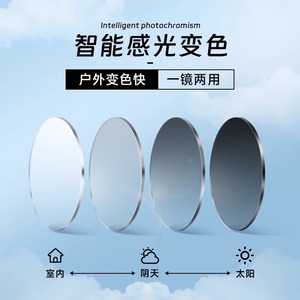 Lentes Fotocromáticas Mirror One Factory 1.74 de Resina con Protección Anti Luz Azul para Miopía, Cambio de Color Gris - Product Image 2