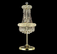 Prix de gros des lampes de table en cristal Lampe de table fantaisie Lampe de bureau en cristal chromé doré Lumières d'intérieur