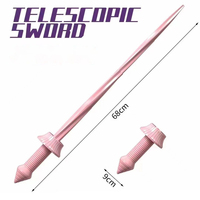 Jouet promotionnel, épée médiévale rétractable imprimée en 3D, épée en plastique rétractable par gravité, katana cool et pas cher, jouet d'épée de samouraï