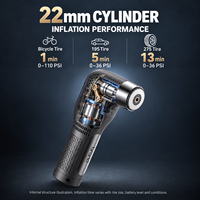 Pompe à air de voiture 12V à gonflage rapide 2026 avec lumière d'urgence, gonfleur de pneus sans fil portable à affichage numérique rechargeable