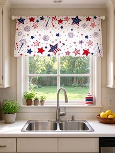 Voilage de fenêtre étoilé coloré sur mesure en polyester/lin, écologique, moderne, imperméable et occultant pour la maison - Product Image 2