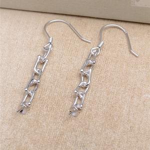 Aretes Colgantes de Plata S925 con Diseño de Girasol y Yurta Mongol, Accesorio para Manualidades, 10-12 mm, JG5489 - Product Image 4