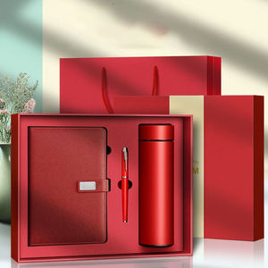 Nuovo Set Regalo Aziendale di Lusso Verde Scuro 2026 Personalizzabile con Taccuino, Tumbler e Penna per Riunioni Annuali e Regali Clienti - Product Image 3