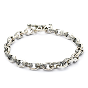 Prix bas, bijoux rock, <span class=keywords><strong>bracelet</strong></span> noir Antique pour hommes, <span class=keywords><strong>bracelet</strong></span> uni, fête de <span class=keywords><strong>pied</strong></span>, <span class=keywords><strong>bracelet</strong></span> en argent 925 - Product Image 1