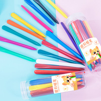 Crayons non tachants pour enfants, stylos de peinture pour bébés, en plastique adhésif, 12/24 couleurs lavables pour la maternelle