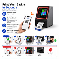 Kiosque d'impression de badges NFC RFID en libre-service MASUNG pour les salons professionnels, les expositions, les systèmes d'enregistrement et de check-in des événements