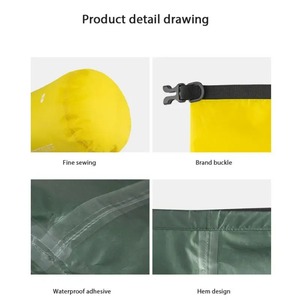 Sac étanche 3L/5L/8L/12L/15L/25L/35L/75L pour la natation, le rafting, le kayak, la randonnée en rivière, la navigation de plaisance, la flottaison - Product Image 5