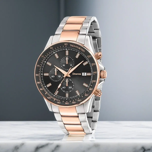 <span class=keywords><strong>Montre</strong></span> de luxe de haute qualité en acier inoxydable et quartz pour homme, 44 mm, cadran au style simple, résistante à l'eau 100 m, chronographe sportif, bracelet 20 mm - Product Image 2