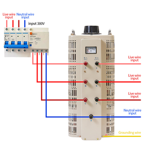 Régulateurs de tension réglables en cuivre triphasés 380 V CA de 1,5 kW, 15 kW, 30 kW pour alimentation électrique CA en laboratoire - Product Image 2