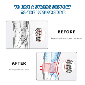 Masajeador de espalda de tracción de calor Lumbar eléctrico inteligente cinturón de masaje inalámbrico para cuerpo y cintura para estiramiento Lumbar y espalda - Product Image 5