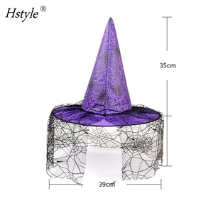 Sombreros <span class=keywords><strong>de</strong></span> Bruja Morados, Rojos y Negros <span class=keywords><strong>para</strong></span> Mujer, Disfraces <span class=keywords><strong>de</strong></span> Bruja y Vampiro <span class=keywords><strong>para</strong></span> Halloween, <span class=keywords><strong>Accesorios</strong></span> HS1211 - Product Image 6
