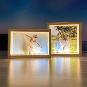 Holesale me ececoration ight ightbox hadhadow Ox 3D EEframe frame marco de madera hohoto - Product Image 2